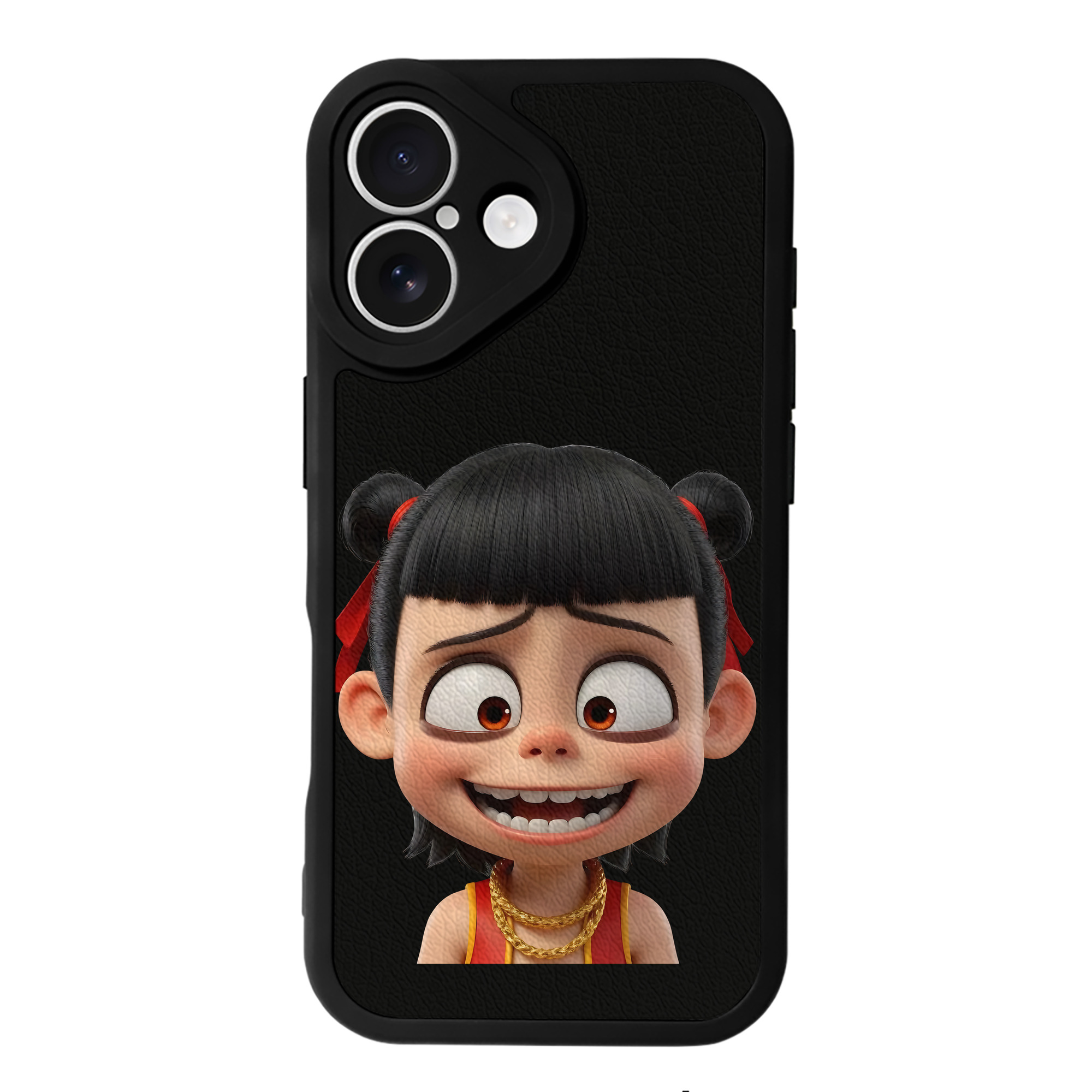 （画像用） Ne Zha 2 ナタ 魔童の大暴れ 【iPhone 16シリーズ対応】シリコンスマホケース（レザー調） 材質：シリコン